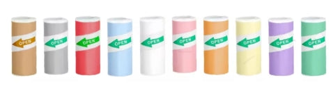 10 Rouleaux de Papier couleurs